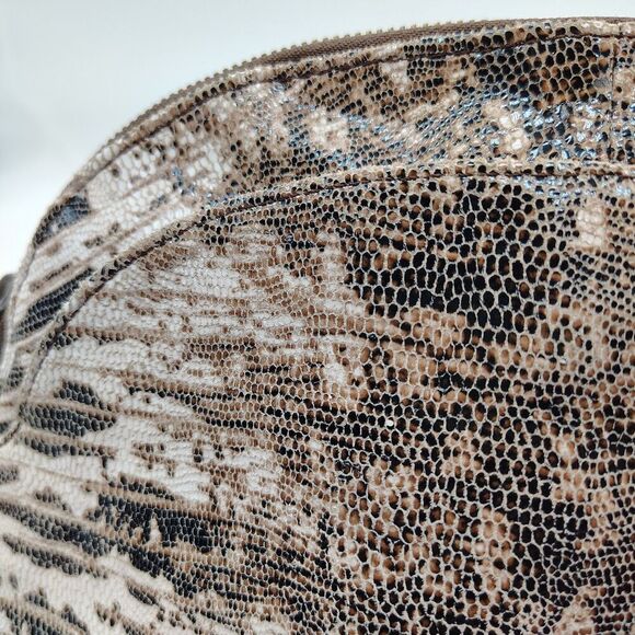 Hobo Exotic Snake Leather Crossbody Adjustable Boho Reptile Original Neutral - Picture 9 of 11